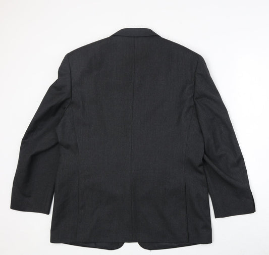 Greenwood Mens Grey Wool Jacket Suit Jacket Size 42 Regular