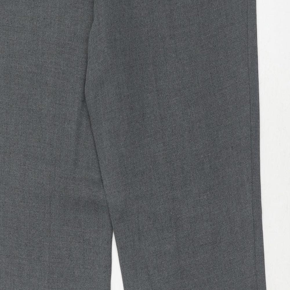 Marks and Spencer Womens Grey Polyester Dress Pants Trousers Size 12 Regular Hook & Eye