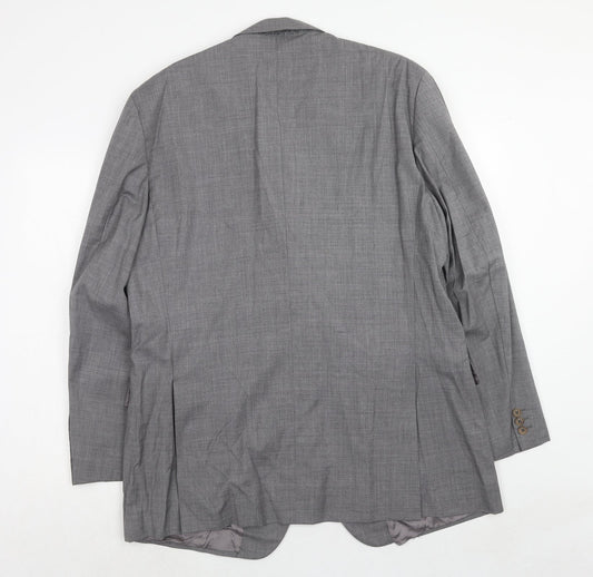 Hewitt Mens Grey Wool Jacket Suit Jacket Size 46 Regular