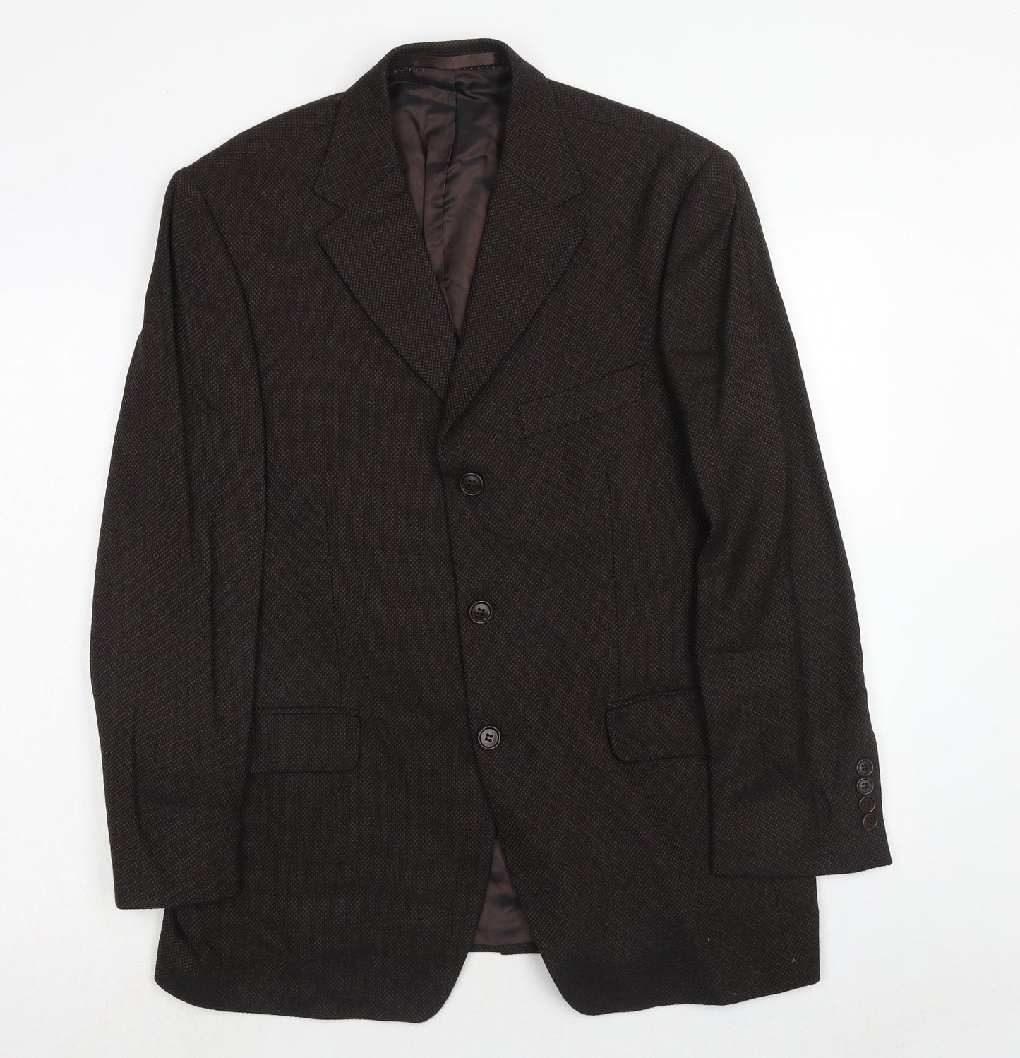 Marks and Spencer Mens Brown Wool Jacket Suit Jacket Size 40 Regular