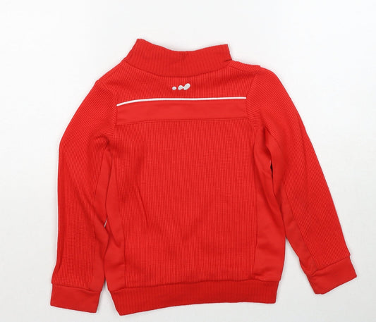 DECATHLON Boys Red Acrylic Pullover Sweatshirt Size 6 Years Pullover