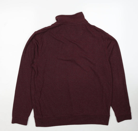 Hudson River Mens Red Geometric Cotton Pullover Sweatshirt Size M