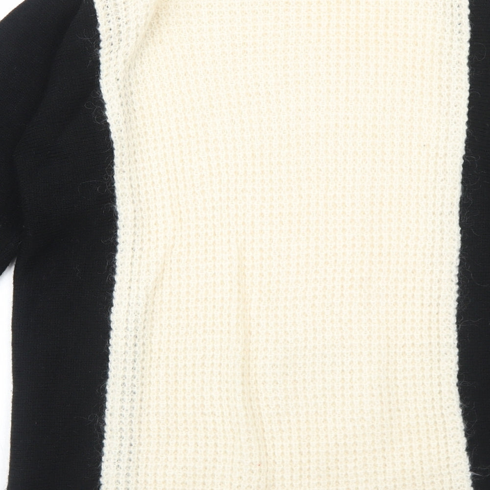 Marks and Spencer Womens Black Round Neck Acetate Pullover Jumper Size 12