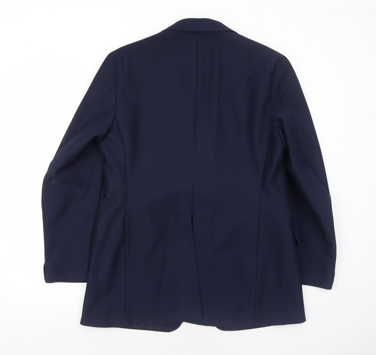 Crimplene Mens Blue Polyester Jacket Suit Jacket Size 42 Regular