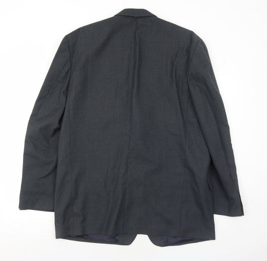 Corman Mens Grey Polyester Jacket Suit Jacket Size 44 Regular