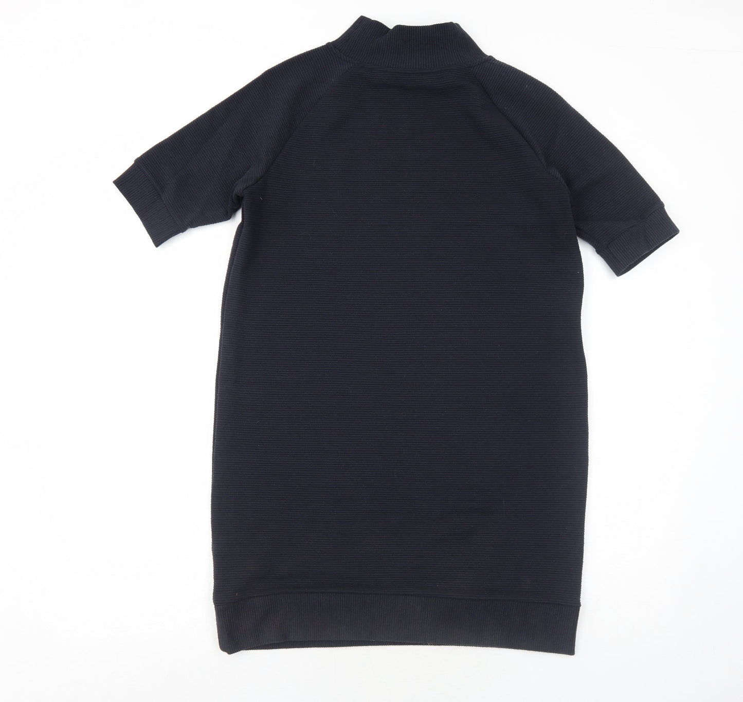 French Connection Womens Blue Polyester Jumper Dress Size 8 Mock Neck Pullover