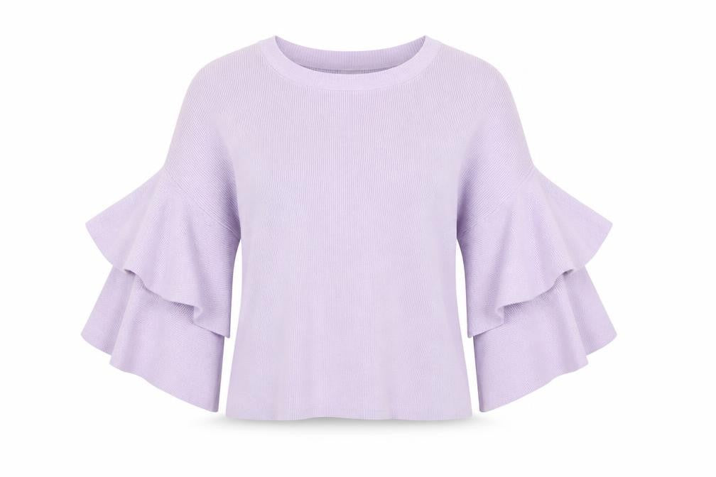 River Island Womens Purple Boat Neck Cotton Pullover Jumper Size 6