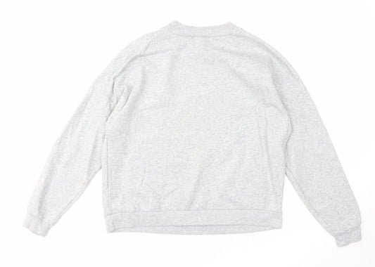 Divided by H&M Womens Grey Cotton Pullover Sweatshirt Size L Pullover - Youth Vibe