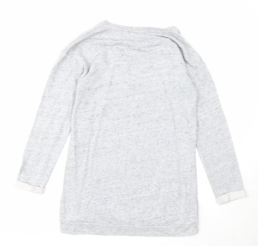 NEXT Girls Grey Cotton Pullover Sweatshirt Size 10 Years Pullover - YEH