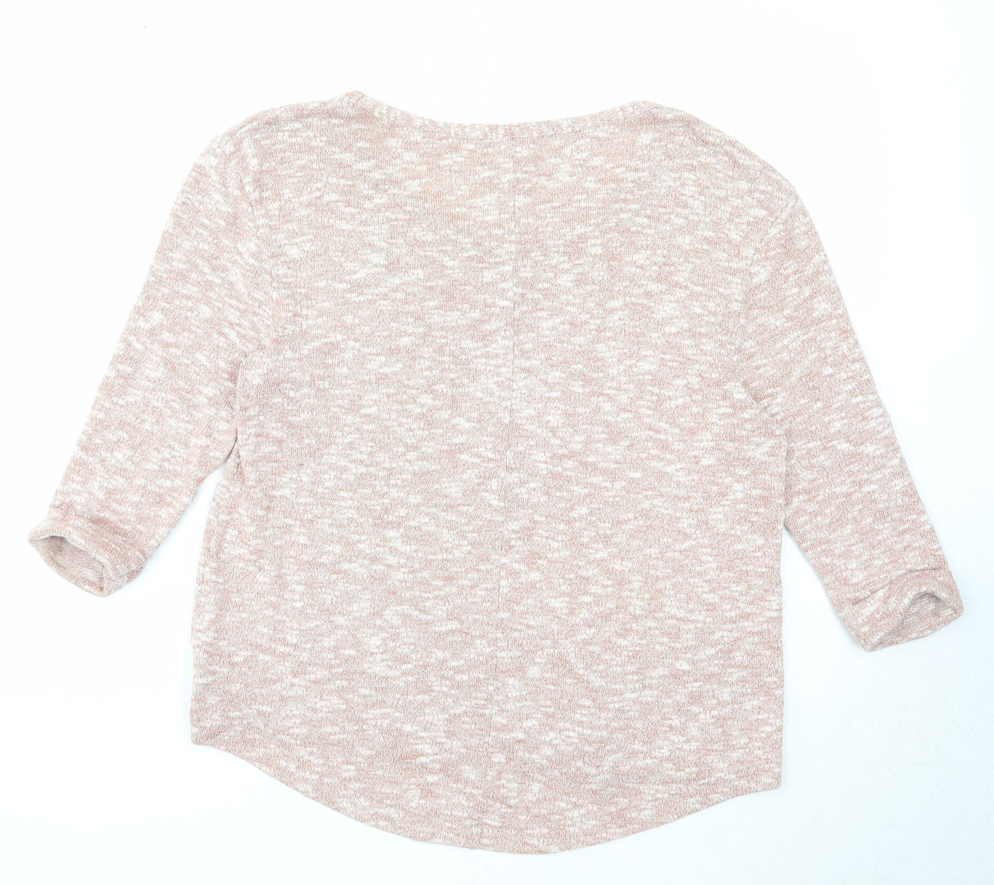 River Island Womens Pink Boat Neck Cotton Pullover Jumper Size 8
