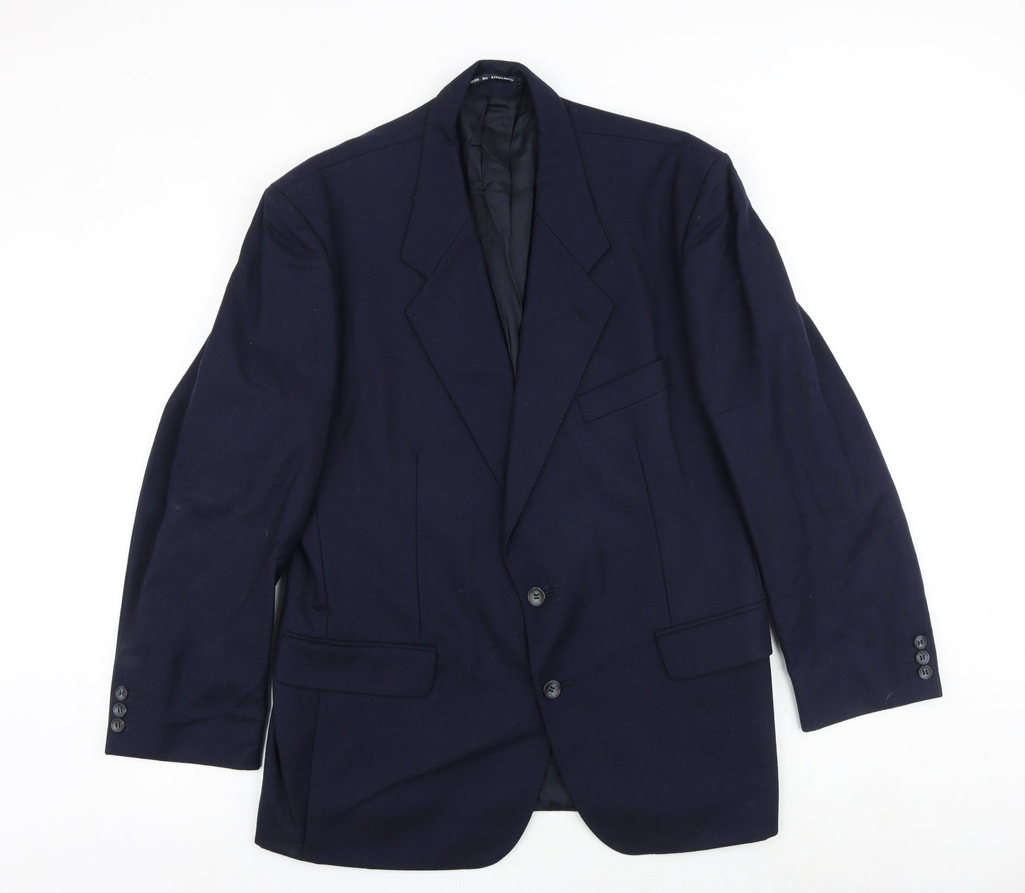 THE LABEL Mens Blue Polyester Jacket Suit Jacket Size 44 Regular