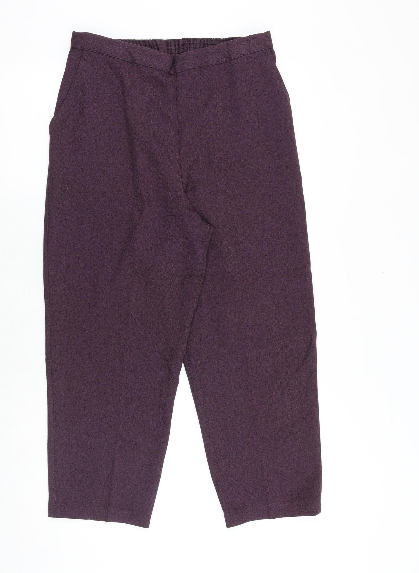 Emma Collection Womens Purple Polyester Trousers Size 14 Regular