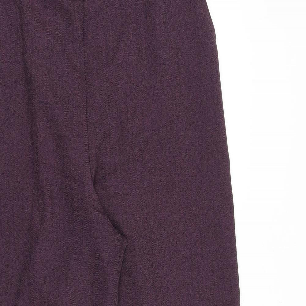 Emma Collection Womens Purple Polyester Trousers Size 14 Regular