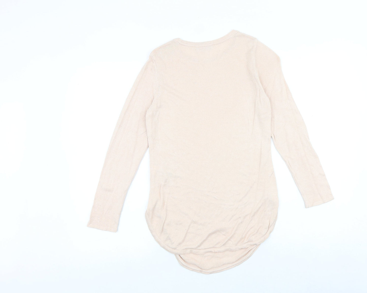 Dorothy Perkins Womens Pink Round Neck Viscose Pullover Jumper Size 8