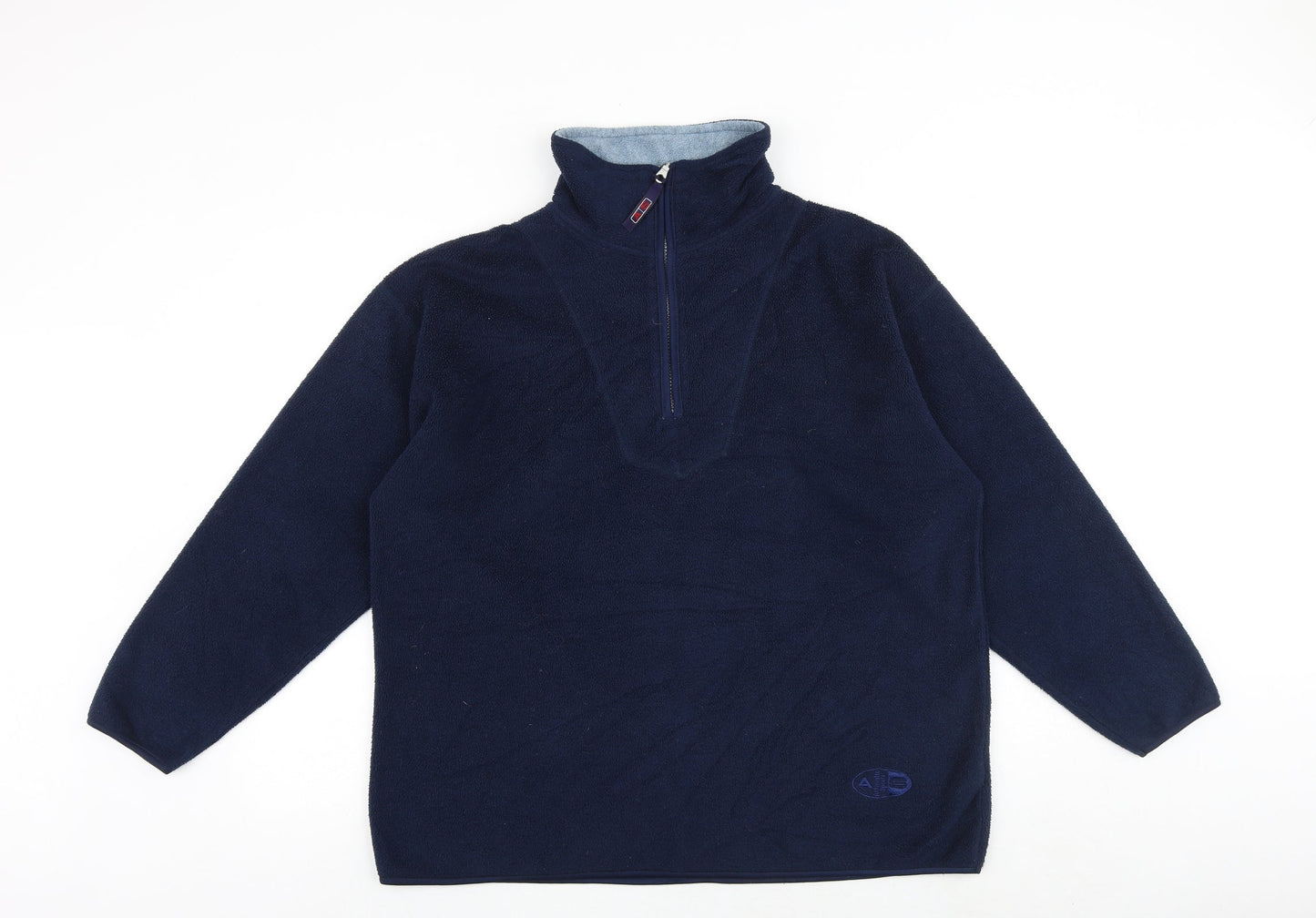 Authentic Sports Womens Blue Polyester Pullover Sweatshirt Size 14 Zip