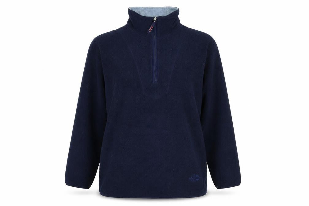 Authentic Womens Blue Polyester Pullover Sweatshirt Size 14 Zip