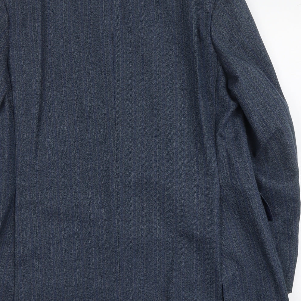 Marks and Spencer Mens Blue Wool Jacket Suit Jacket Size L Regular