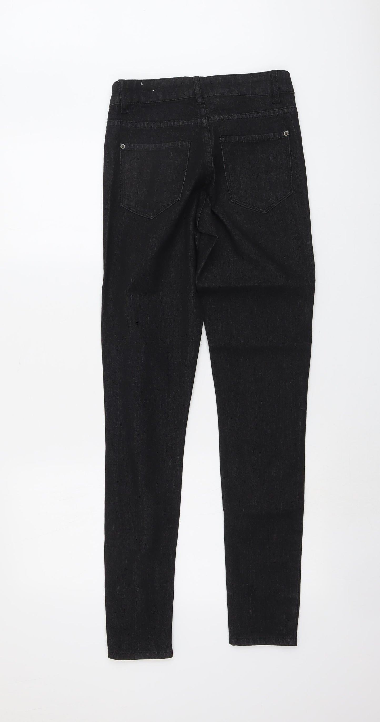 Janina Womens Black Cotton Skinny Jeans Size 8 L31 in Regular Button
