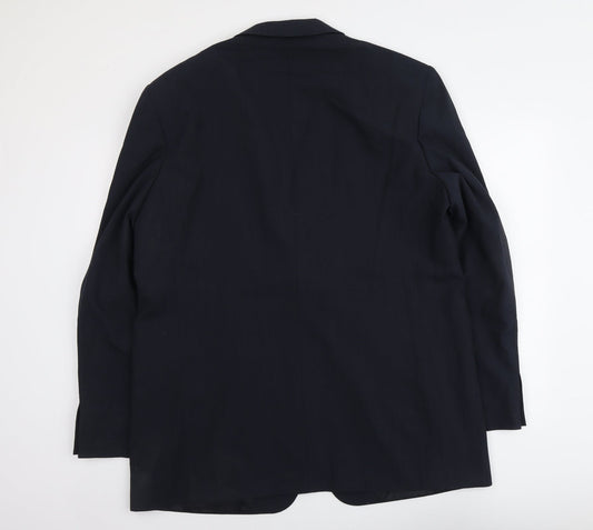 Marks and Spencer Mens Blue Polyacrylate Fibre Jacket Suit Jacket Size L Regular