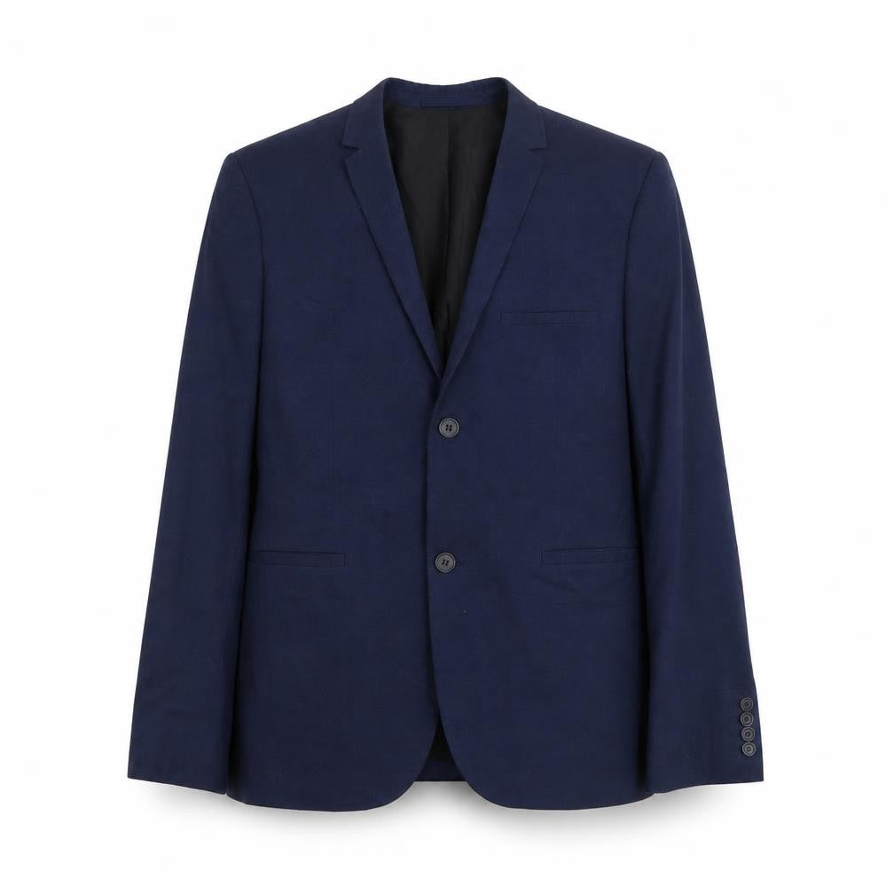 H&M Mens Blue Polyester Jacket Suit Jacket Size M Regular