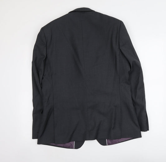 Red Herring Mens Grey Polyester Jacket Suit Jacket Size M Regular