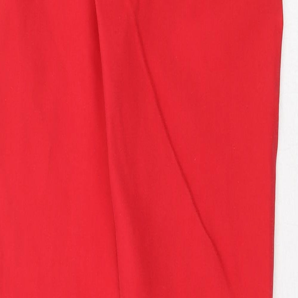 H&M Womens Red Cotton Skinny Jeans Size 28 in Regular Zip