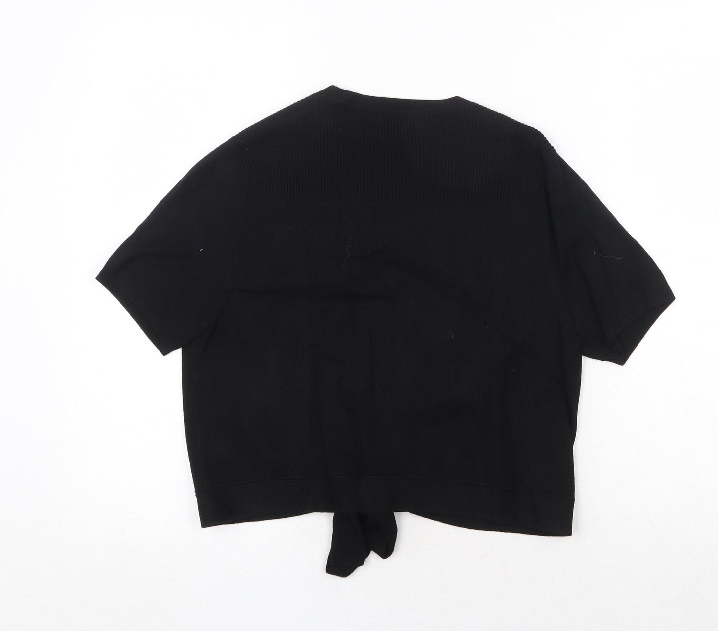 Marks and Spencer Womens Black V-Neck Viscose Cardigan Jumper Size 10