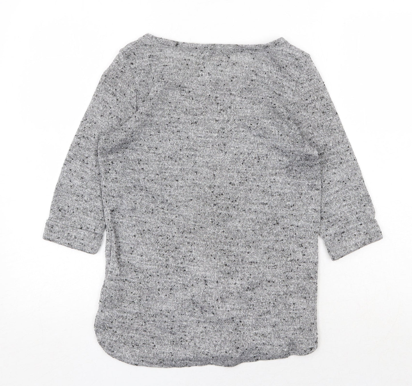 New Look Womens Grey Boat Neck Polyester Pullover Jumper Size 8