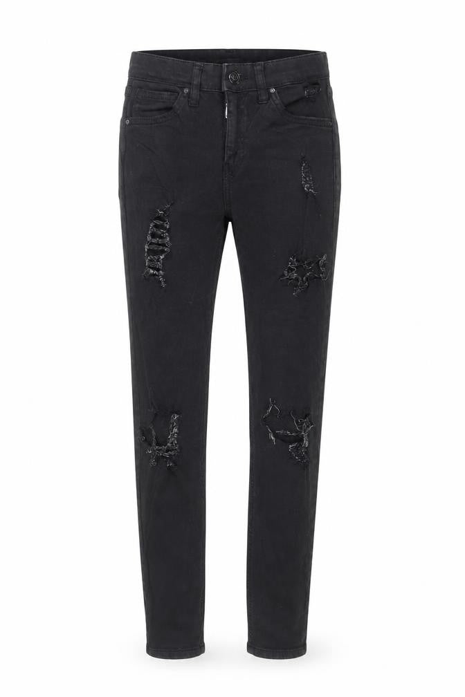 Topshop Womens Black Cotton Skinny Jeans Size 26 in Regular Zip