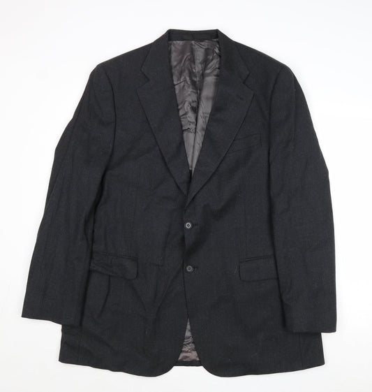 Marks and Mens Grey Wool Jacket Suit Jacket Size 44 Regular