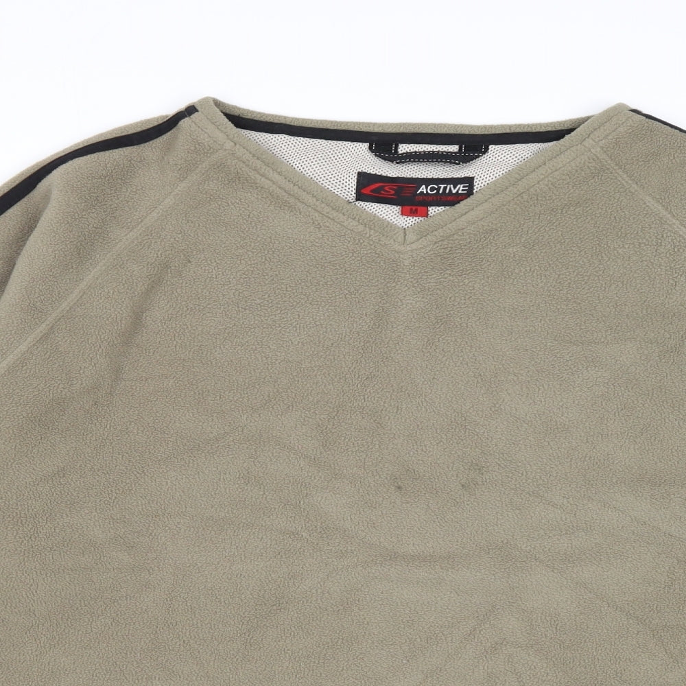 Active Sportswear Mens Brown Polyester Pullover Sweatshirt Size M