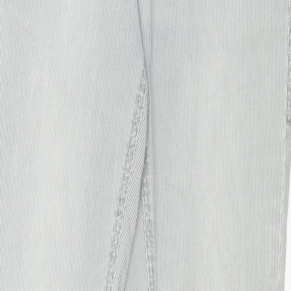 Cecil Womens Grey Striped Cotton Skinny Jeans Size 32 in Regular Zip