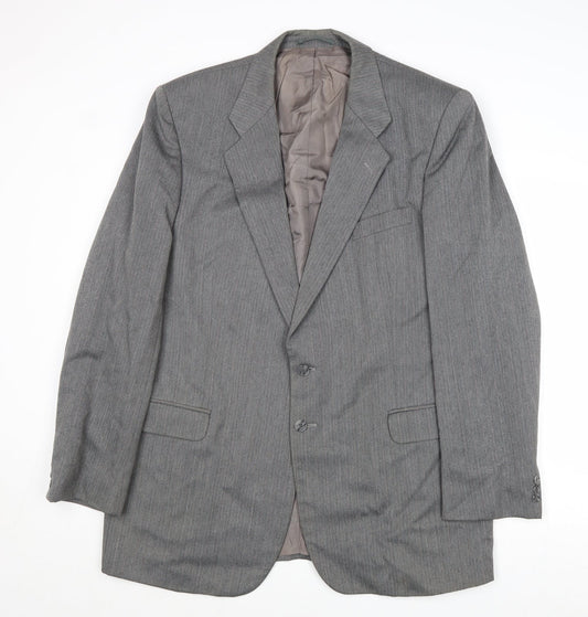 St Michael Mens Grey Wool Jacket Suit Jacket Size 44 Regular