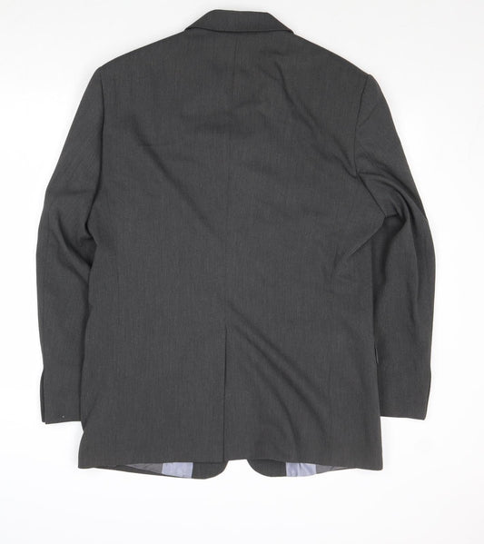 River Island Mens Grey Polyester Jacket Suit Jacket Size 40 Regular
