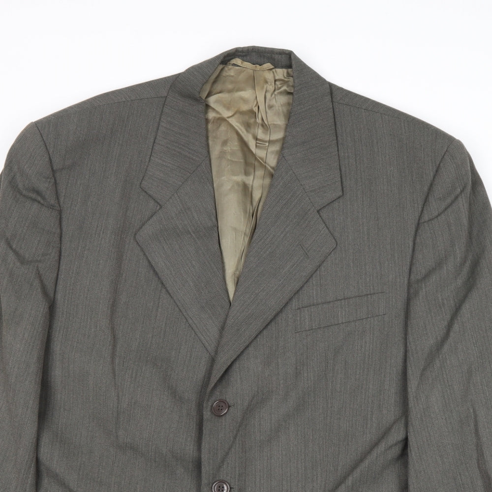 Hugo James Mens Grey Wool Jacket Suit Jacket Size 40 Regular