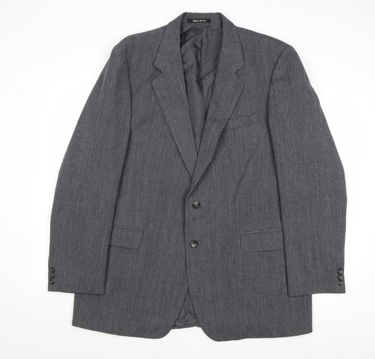 St Michael Mens Grey Polyester Jacket Suit Jacket Size 44 Regular