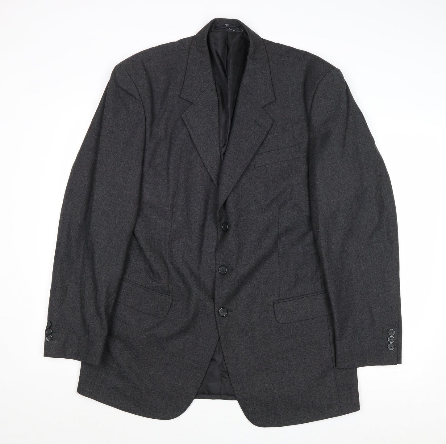 James Barry Mens Grey Wool Jacket Suit Jacket Size 42 Regular