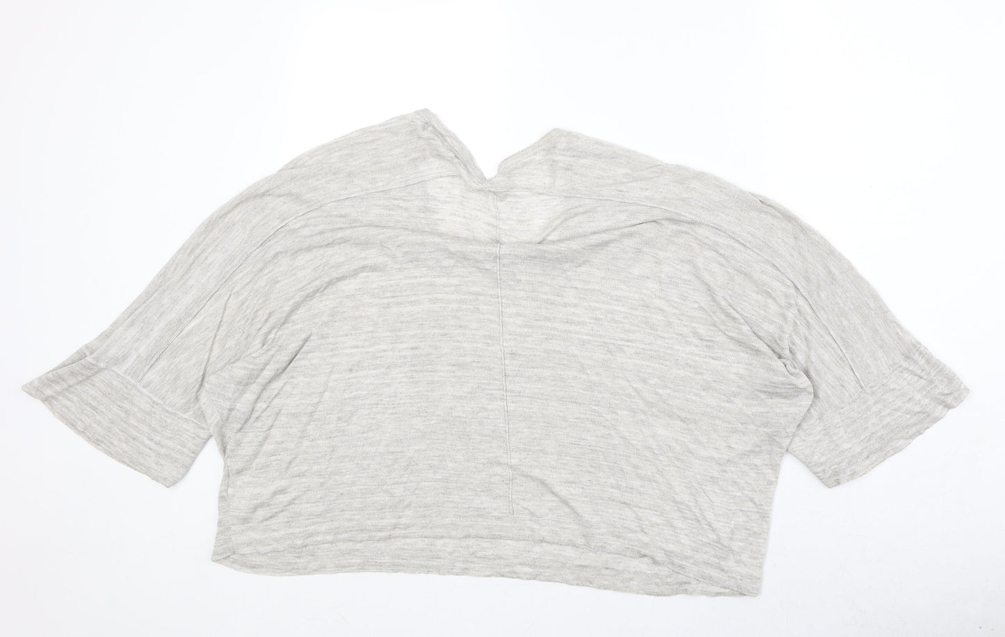 NEXT Womens Grey V-Neck Viscose Pullover Jumper Size L