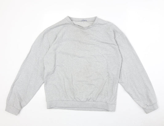 Jetty Womens Grey Cotton Pullover Sweatshirt Size M Pullover