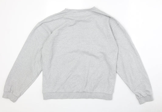 Jetty Womens Grey Cotton Pullover Sweatshirt Size M Pullover