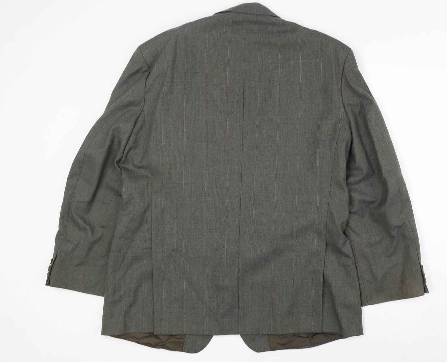 Marks and Spencer Mens Grey Check Polyester Jacket Suit Jacket Size 42 Regular
