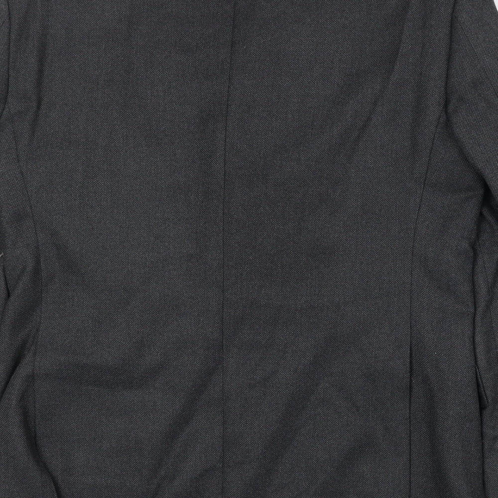 Marks and Spencer Mens Grey Polyester Jacket Suit Jacket Size 38 Regular