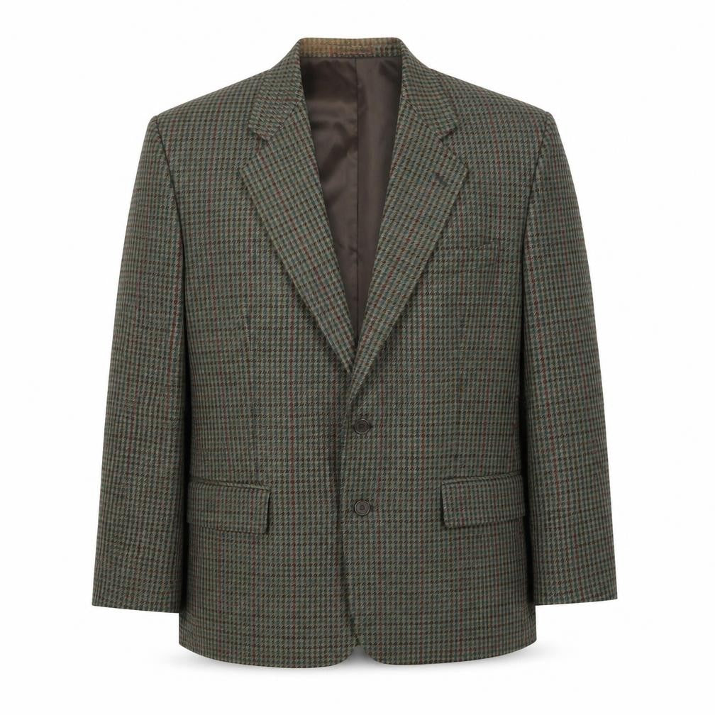 Greenwoods Classic Mens Multicoloured Geometric Wool Jacket Blazer Size 42 Regular