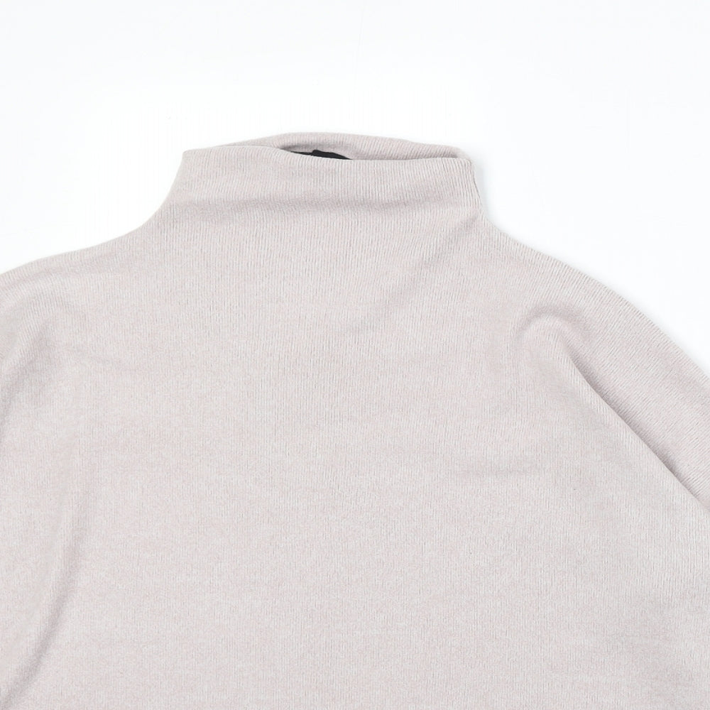 New Look Womens Pink High Neck Polyester Pullover Jumper Size M