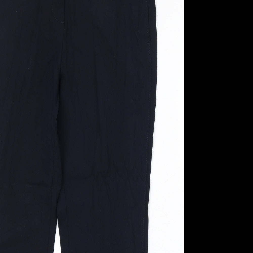 Marks and Spencer Womens Blue Polyester Dress Pants Trousers Size 14 Regular Zip