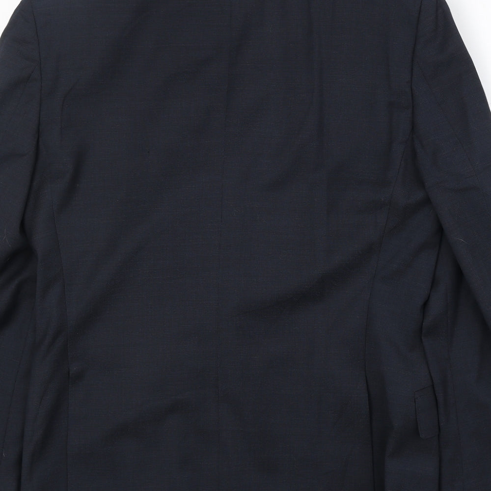Marks and Spencer Mens Blue Wool Jacket Suit Jacket Size 36 Regular