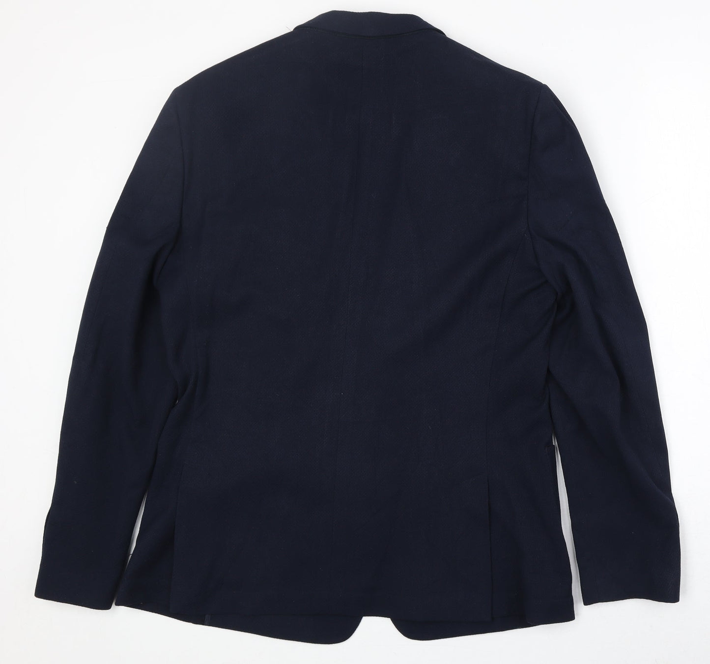River Island Mens Blue Polyester Jacket Blazer Size 40 Regular