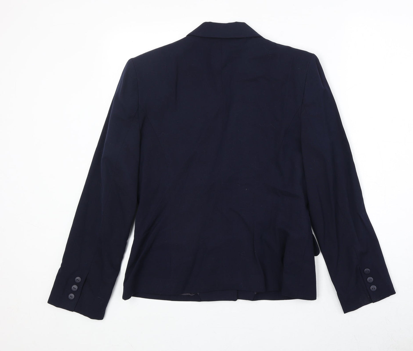 Elliott Lauren Womens Blue Polyester Jacket Blazer Size 8