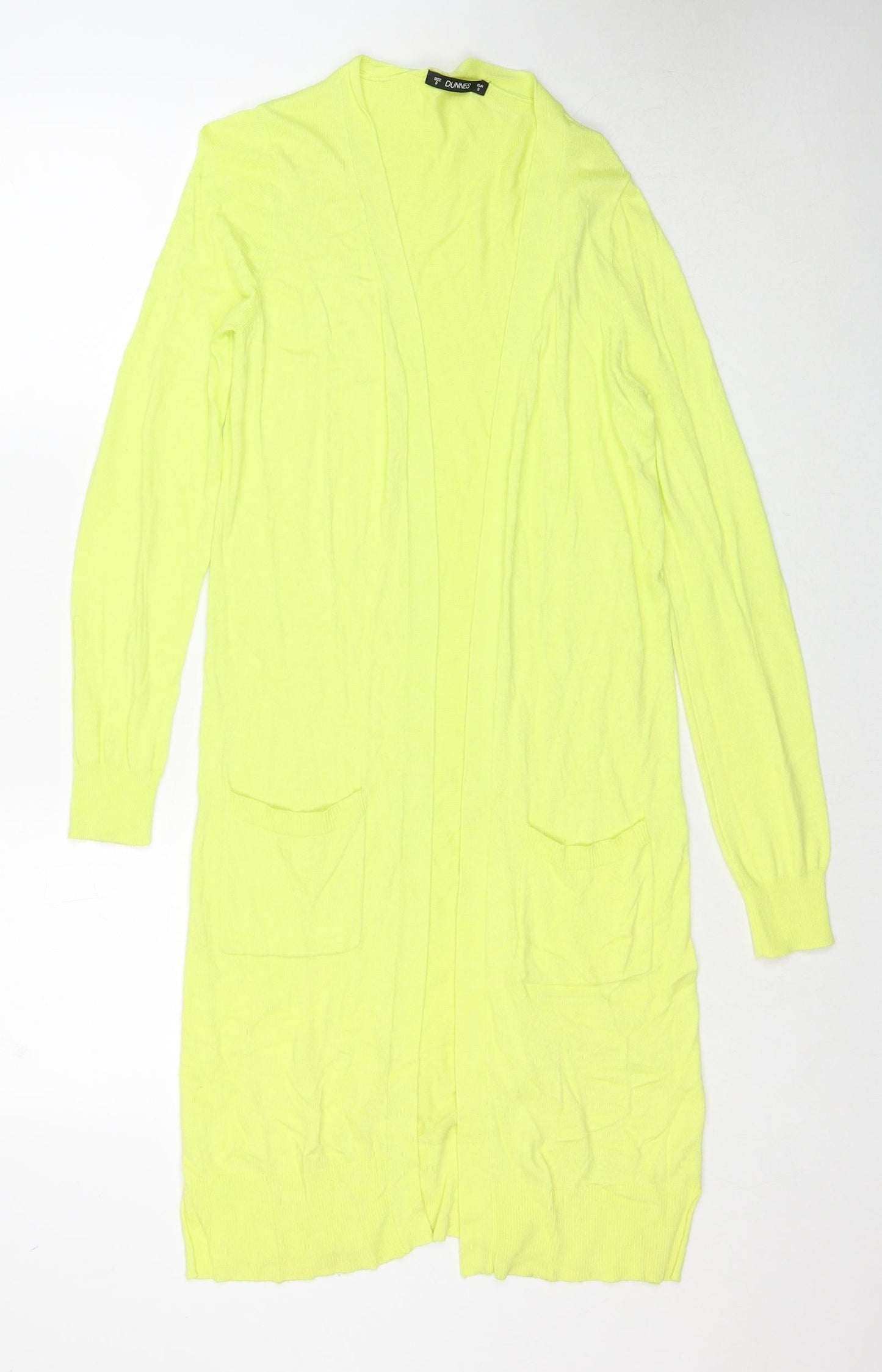 Dunnes Stores Womens Yellow V-Neck Polyester Pullover Jumper Size S