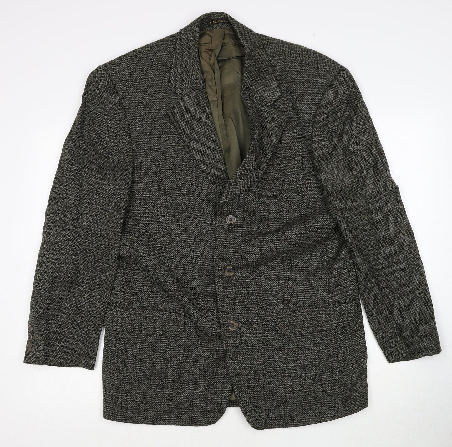 Marks and Spencer Mens Grey Wool Jacket Suit Jacket Size 40 Regular